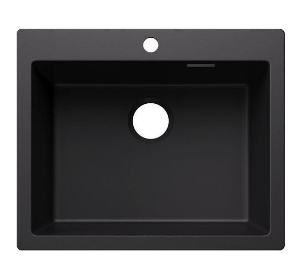 SPÜLE Pleon  - Schwarz, Design, Stein (61,5/23,2/51cm) - Blanco