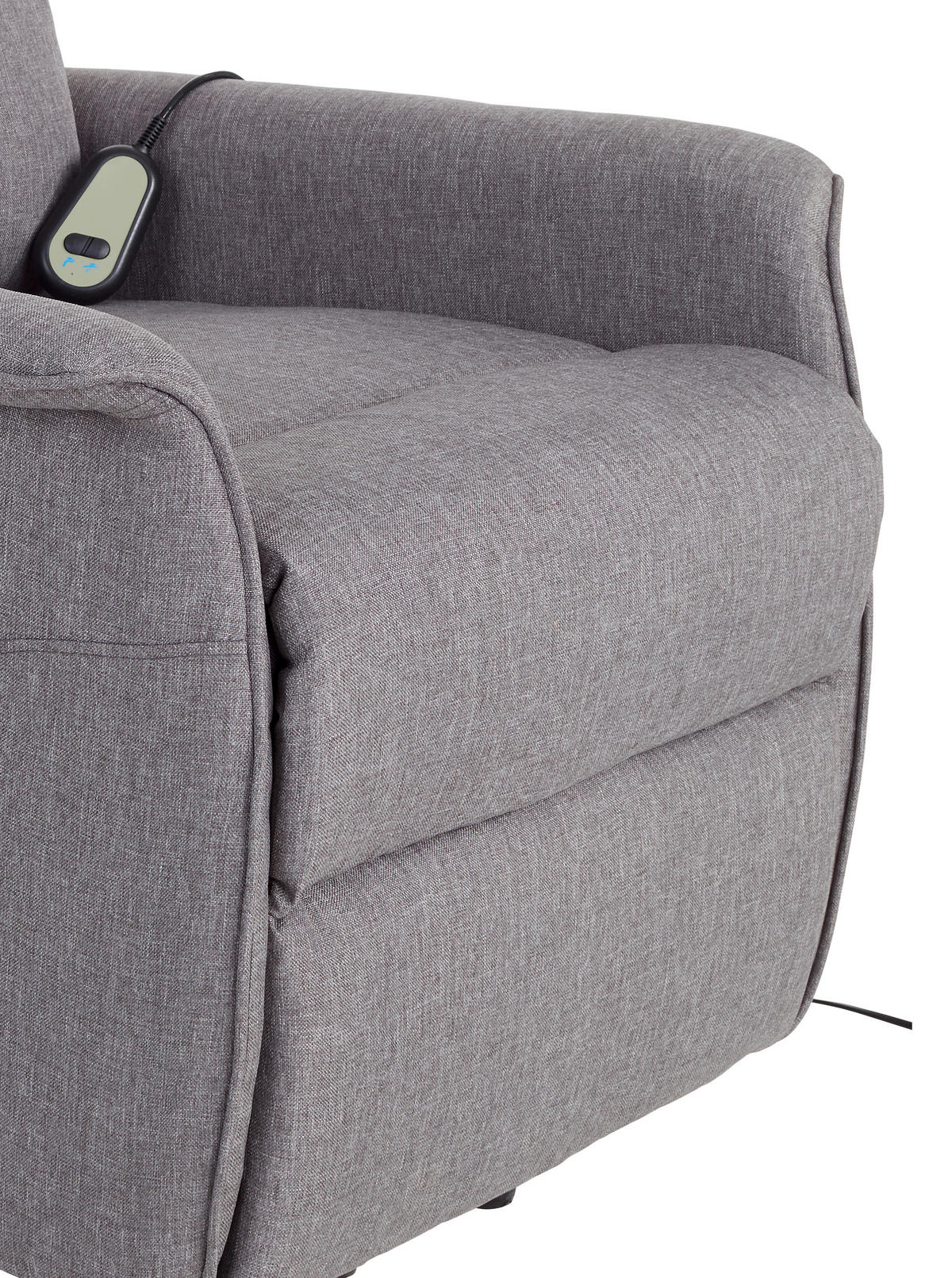 TV FOTELJA metal, tekstil  siva   - siva, Konvencionalno, metal/tekstil (65/98-84.5/92-153cm) - Ti'me