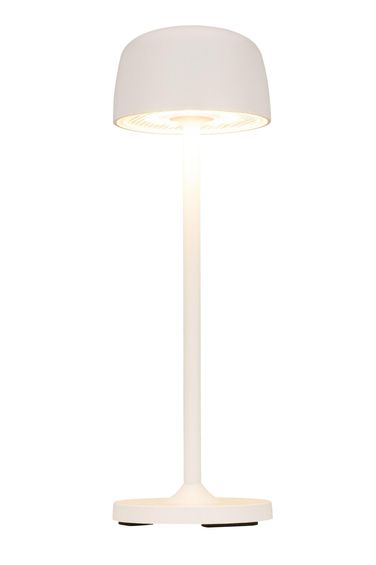 STOLNÍ LAMPA NA BATERIE 7,6/24 cm - bílá/průhledné, Design, kov/plast (7,6/24cm) - Novel