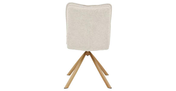 STUHL - Eichefarben/Beige, Design, Textil/Metall (52/89/65cm) - Carryhome