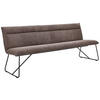 SITZBANK 220/88/66 cm Cord Taupe Metall  - Taupe/Schwarz, Design, Textil/Metall (220/88/66cm) - Johann Jakob