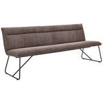 SITZBANK 180/88/66 cm Cord Taupe Metall  - Taupe/Schwarz, Design, Textil/Metall (180/88/66cm) - Johann Jakob