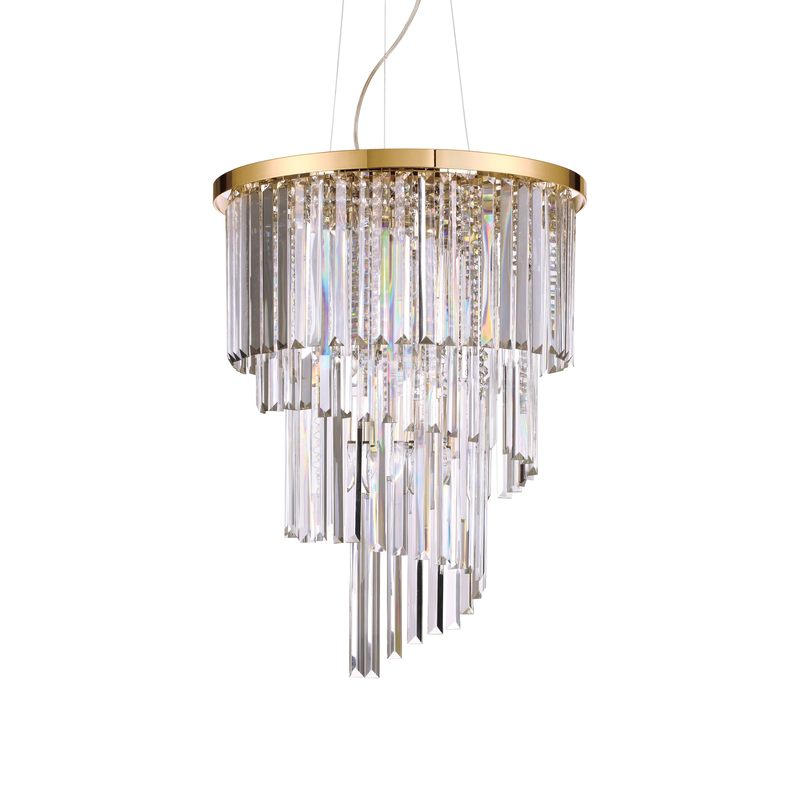 HÄNGELEUCHTE 50/82-161 cm  - Goldfarben, LIFESTYLE, Glas/Metall (50/82-161cm) - Ideal Lux