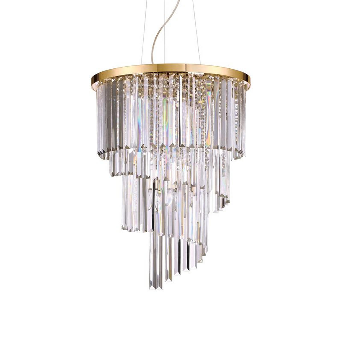 HÄNGELEUCHTE 50/82-161 cm  - Goldfarben, LIFESTYLE, Glas/Metall (50/82-161cm) - Ideal Lux