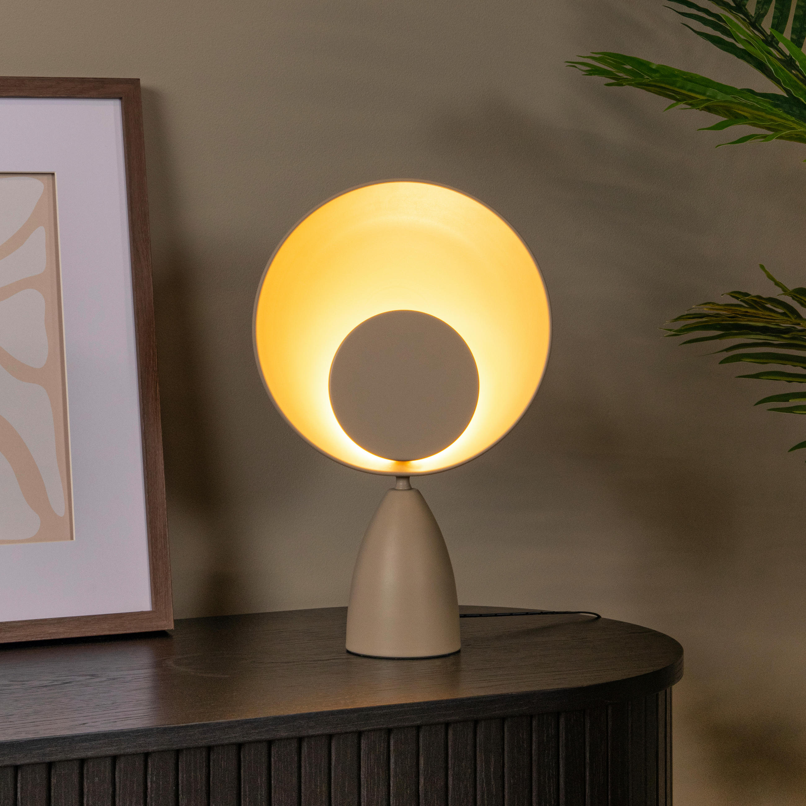 LED-TISCHLEUCHTE CASTAMAR 25.5/9.8/40 cm   - Braun, LIFESTYLE, Metall (25.5/9.8/40cm) - Lucide