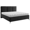 POLSTERBETT gepolstertes Kopfteil, Lattenrost 140/200 cm  in Schwarz  - Schwarz/Bronzefarben, MODERN, Holz/Textil (140/200cm) - Boxxx