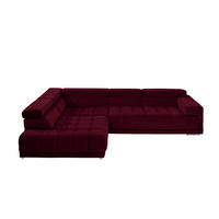 ECKSOFA in Mikrofaser Beere  222/326 cm  - Chromfarben/Beere, Design, Textil/Metall (222/326cm) - Beldomo Speed