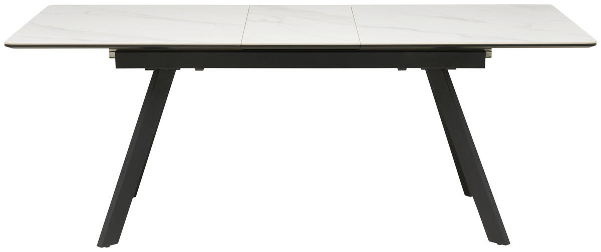 STOL ZA BLAGOVAONICU  crna, bijela  metal, keramika, drvni materijal      - bijela/crna, Lifestyle, drvni materijal/metal (160-200/76/90cm) - MID.YOU