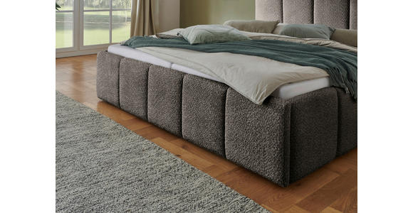 POLSTERBETT 180/200 cm in Anthrazit - Anthrazit/Schwarz, Design, Holz/Textil (180/200cm) - Xora