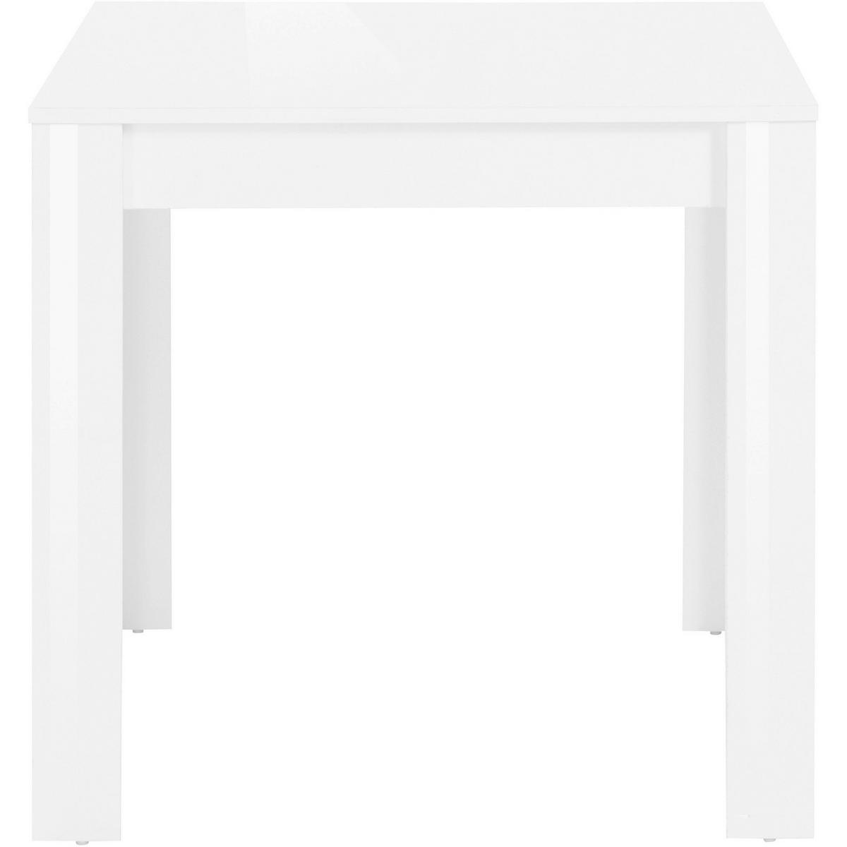 ESSTISCH in Holzwerkstoff 80/75/80 cm  - Weiß Hochglanz, Design, Holzwerkstoff (80/75/80cm) - MID.YOU