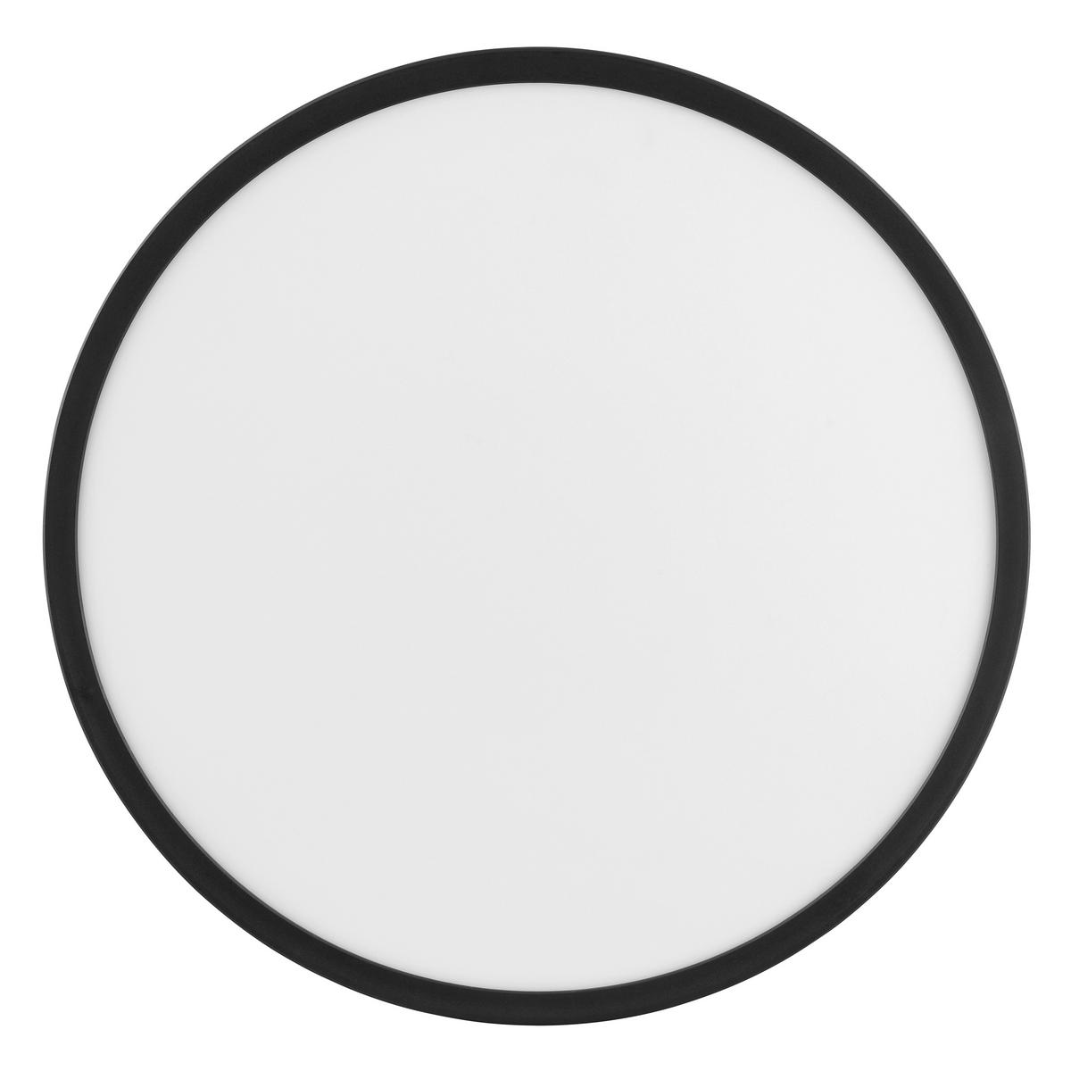 LED PLAFONJERA - bela/crna, Osnovno, plastika (42/2,9/42cm)