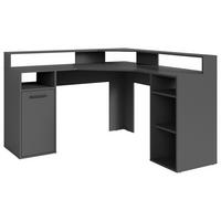 ECKSCHREIBTISCH 139/139/90,8 cm  in Anthrazit  - Anthrazit/Schwarz, MODERN, Holzwerkstoff/Kunststoff (139/139/90,8cm) - MID.YOU