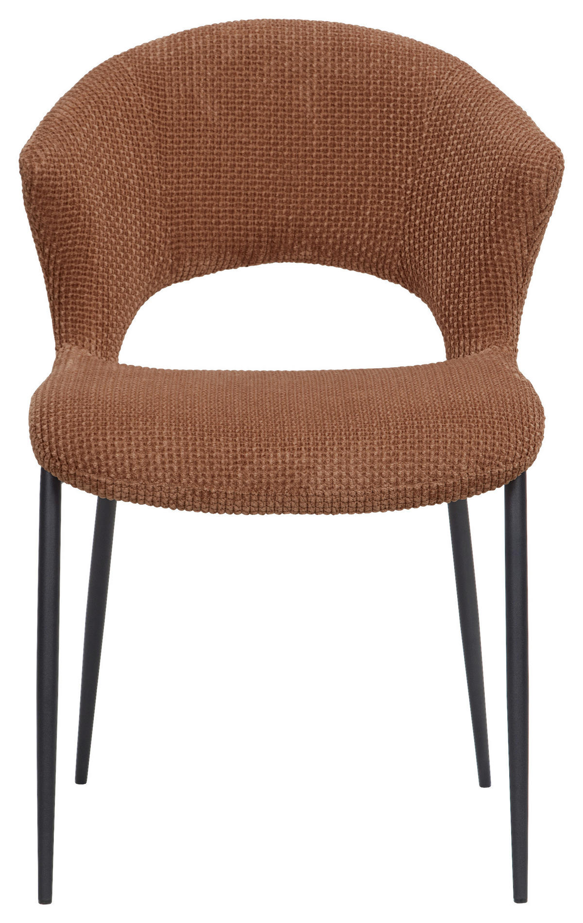 STUHL   Webstoff  Orange  - Schwarz/Orange, Design, Textil/Metall (56,5/83,5/63,5cm) - Stylife