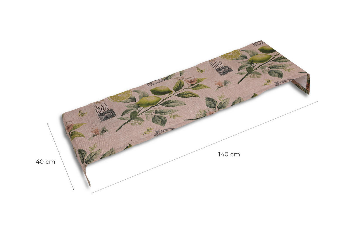 TISCHLÄUFER Textil Flachgewebe Sandfarben, Gelb, Grün 40/140 cm  - Sandfarben/Gelb, Basics, Textil (40/140cm)