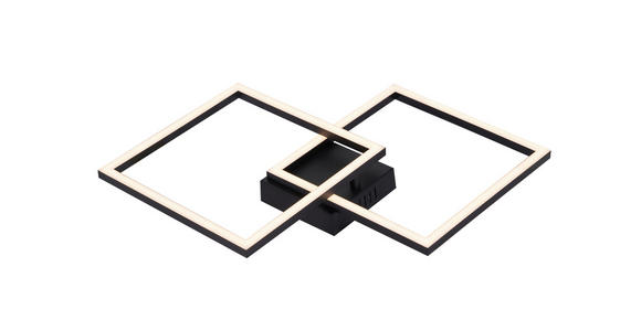 LED-DECKENLEUCHTE Minimal 55,8/39,5/6,7 cm  - Schwarz, Basics, Kunststoff/Metall (55,8/39,5/6,7cm) - Boxxx