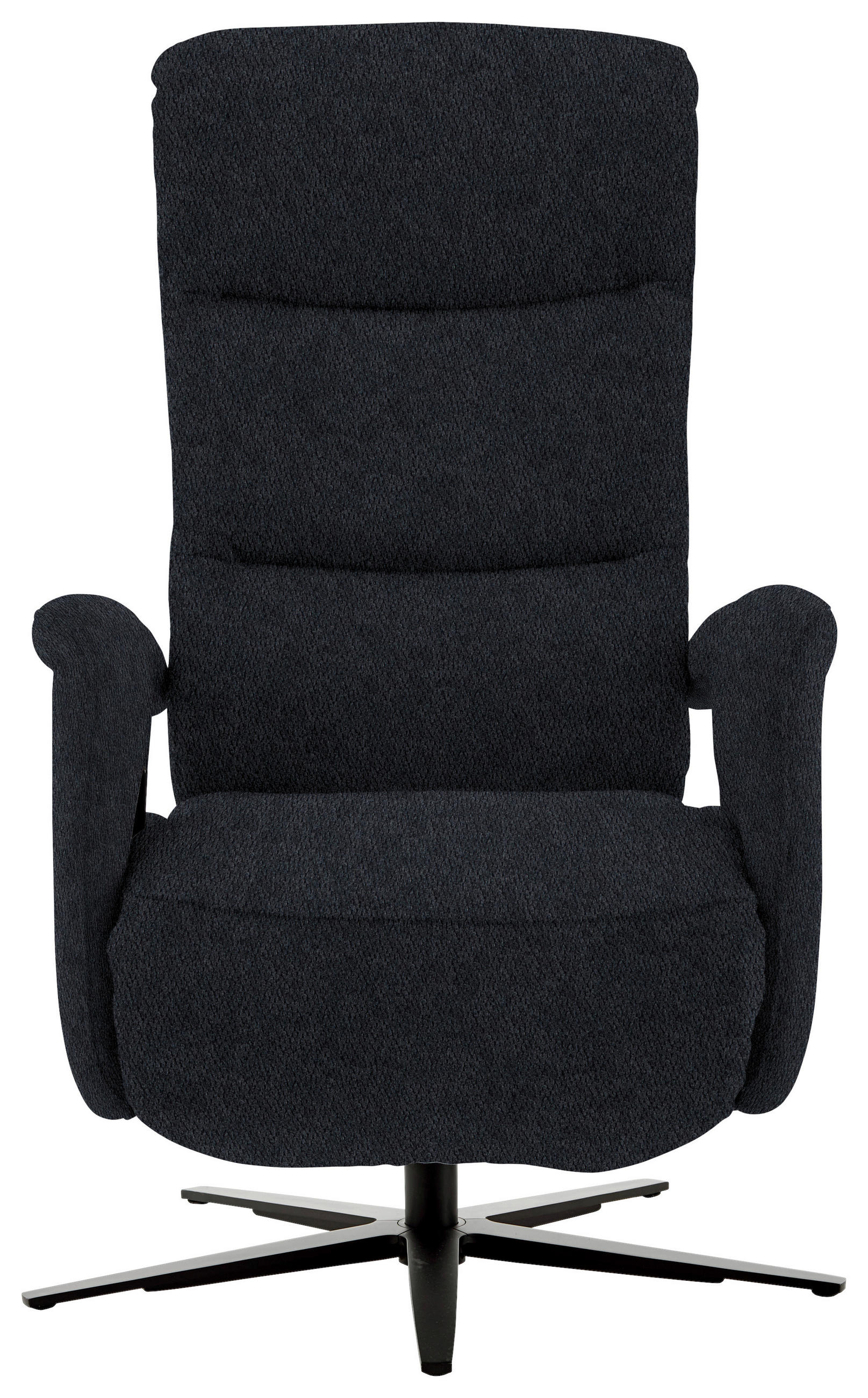 RELAXSESSEL in Textil Schwarz  - Schwarz, Design, Textil/Metall (71/112/83cm) - Beldomo Style