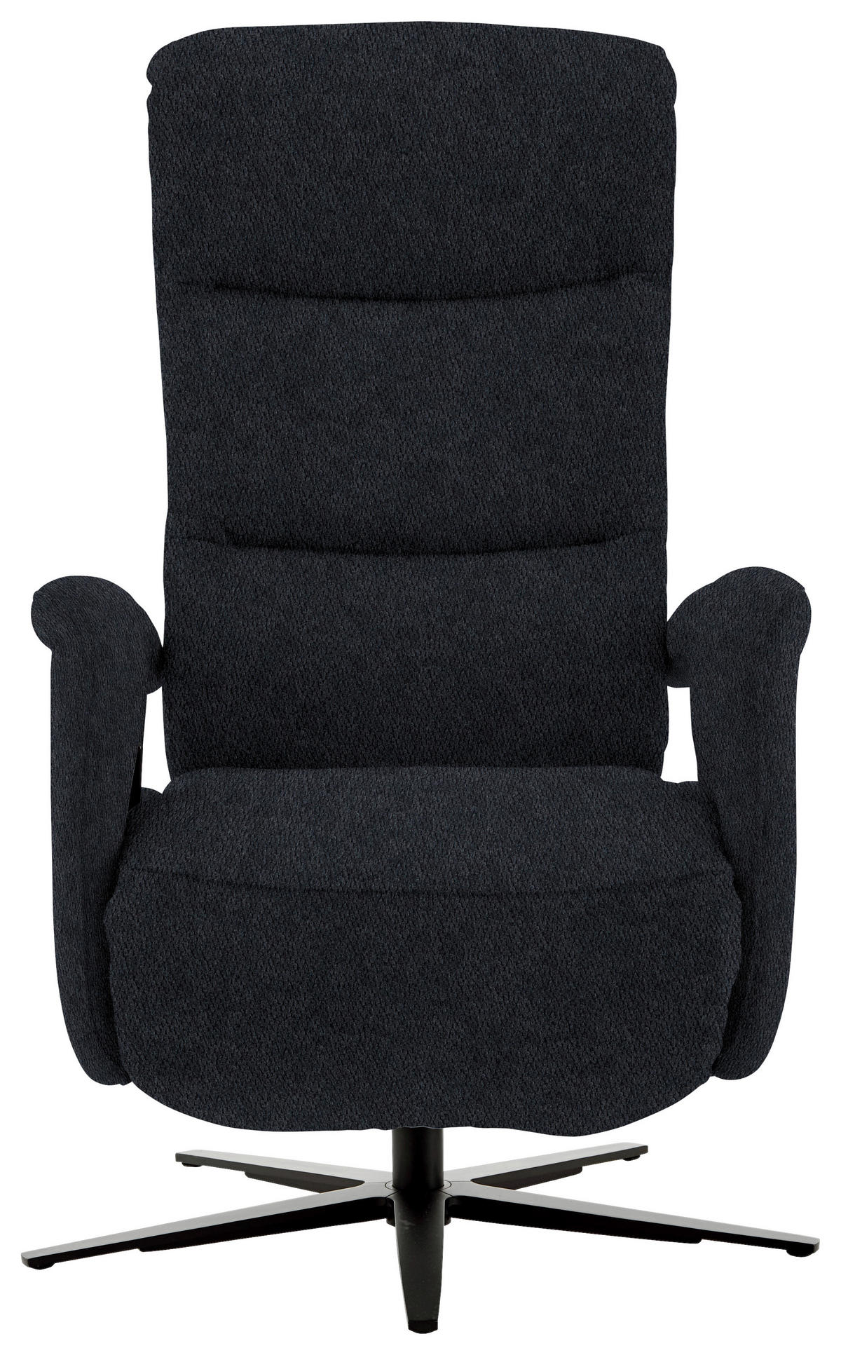 RELAXSESSEL in Textil Schwarz  - Schwarz, Design, Textil/Metall (71/112/83cm) - Beldomo Style