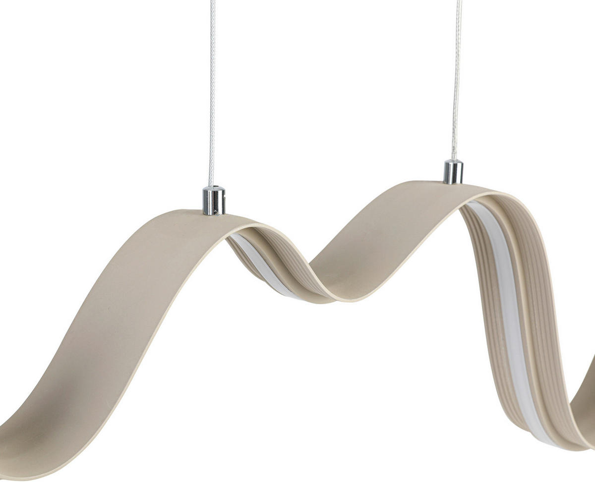 HÄNGELEUCHTE 100/8/120 cm   - Sandfarben, Trend, Kunststoff/Metall (100/8/120cm) - Collet's Monde