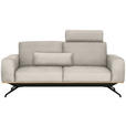 3-SITZER-SOFA Struktur Creme  - Creme/Schwarz, Design, Holz/Textil (196/85-104/95cm) - Novel