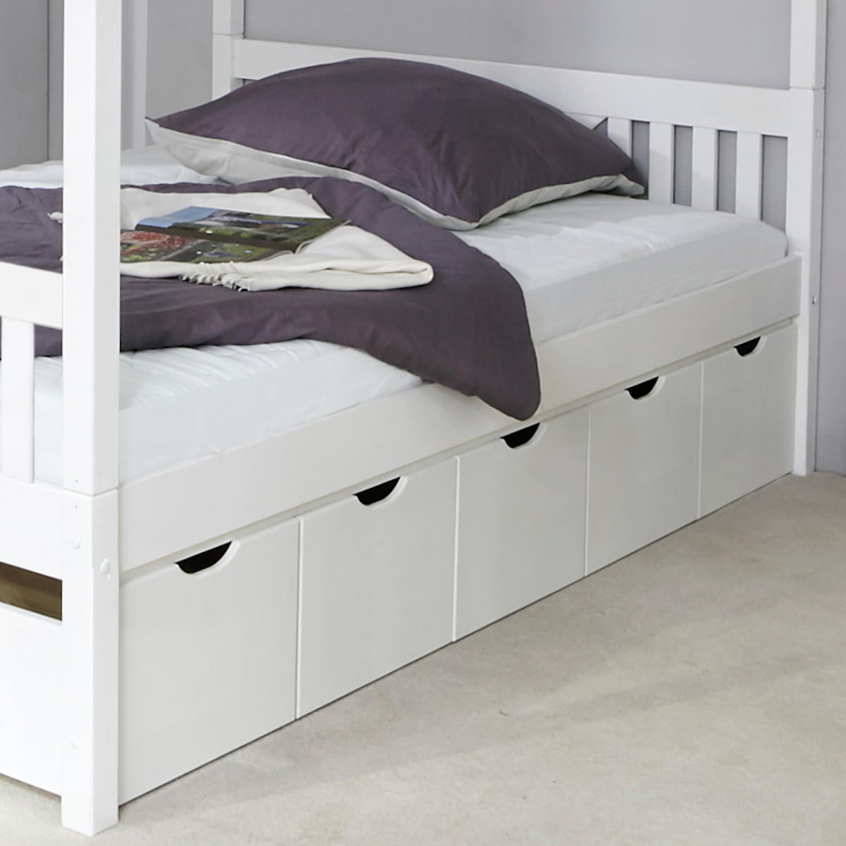 HIMMELBETT 140/200 cm  in Weiß  - Weiß, MODERN, Holz (140/200cm) - MID.YOU