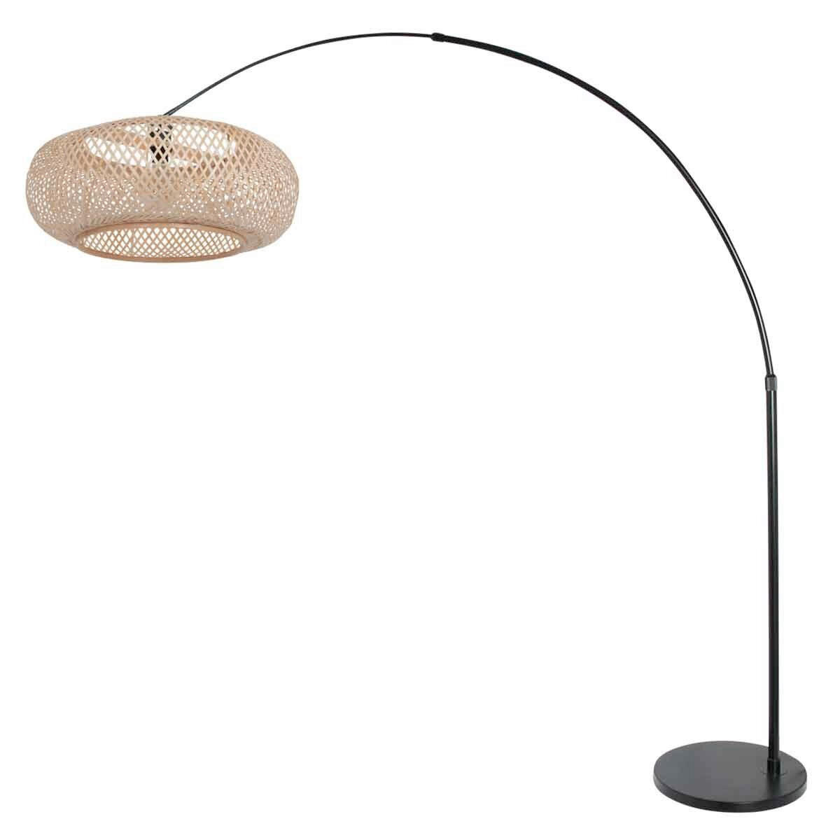 STEHLEUCHTE SPARKLED LIGHT 50/240/230 cm  - Beige/Schwarz, Trend, Naturmaterialien/Metall (50/240/230cm)