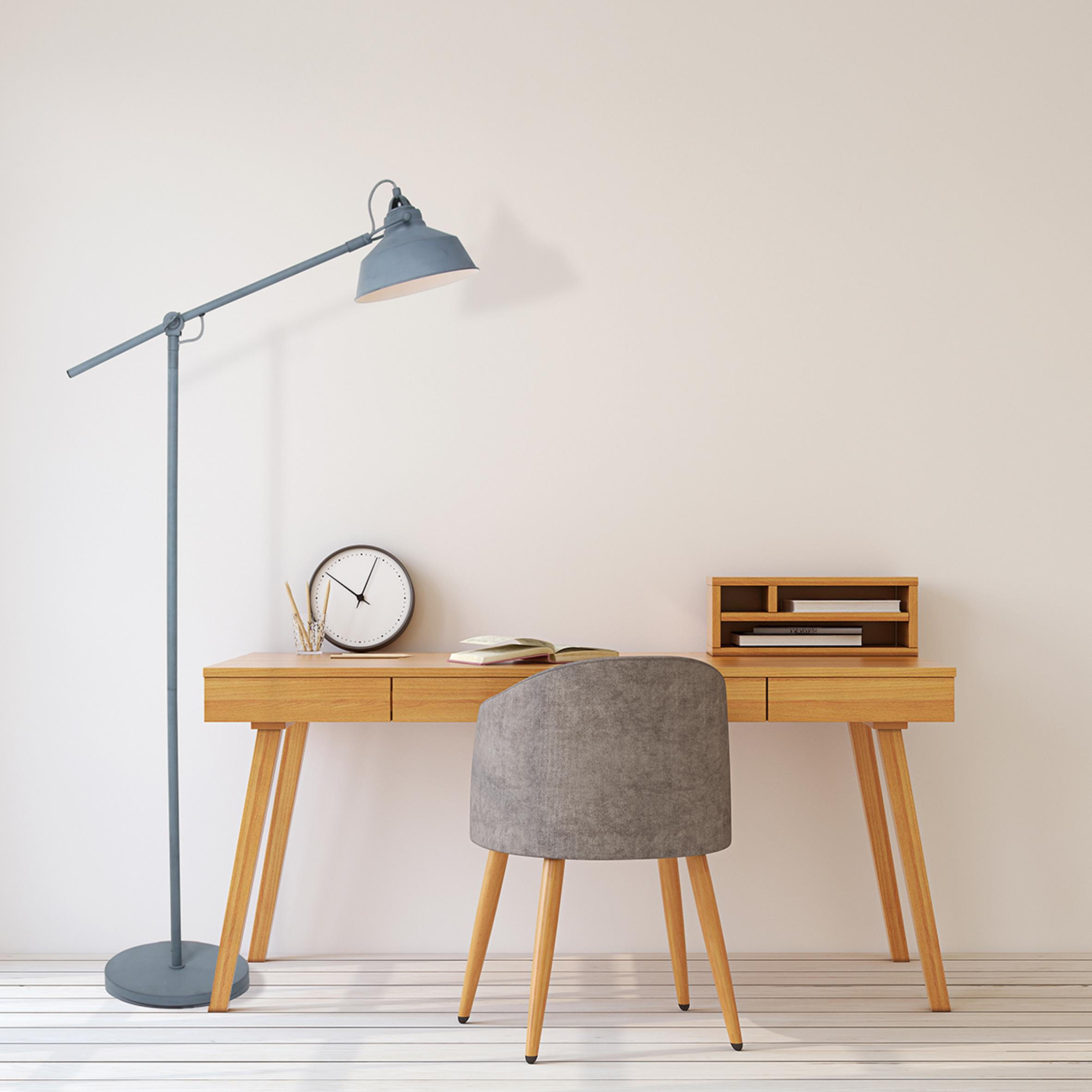 BOGENLEUCHTE - Grau, Trend, Metall (28/130/65cm)
