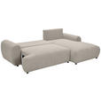 ECKSOFA Beige Webstoff  - Beige/Schwarz, MODERN, Kunststoff/Textil (265/175cm) - Carryhome