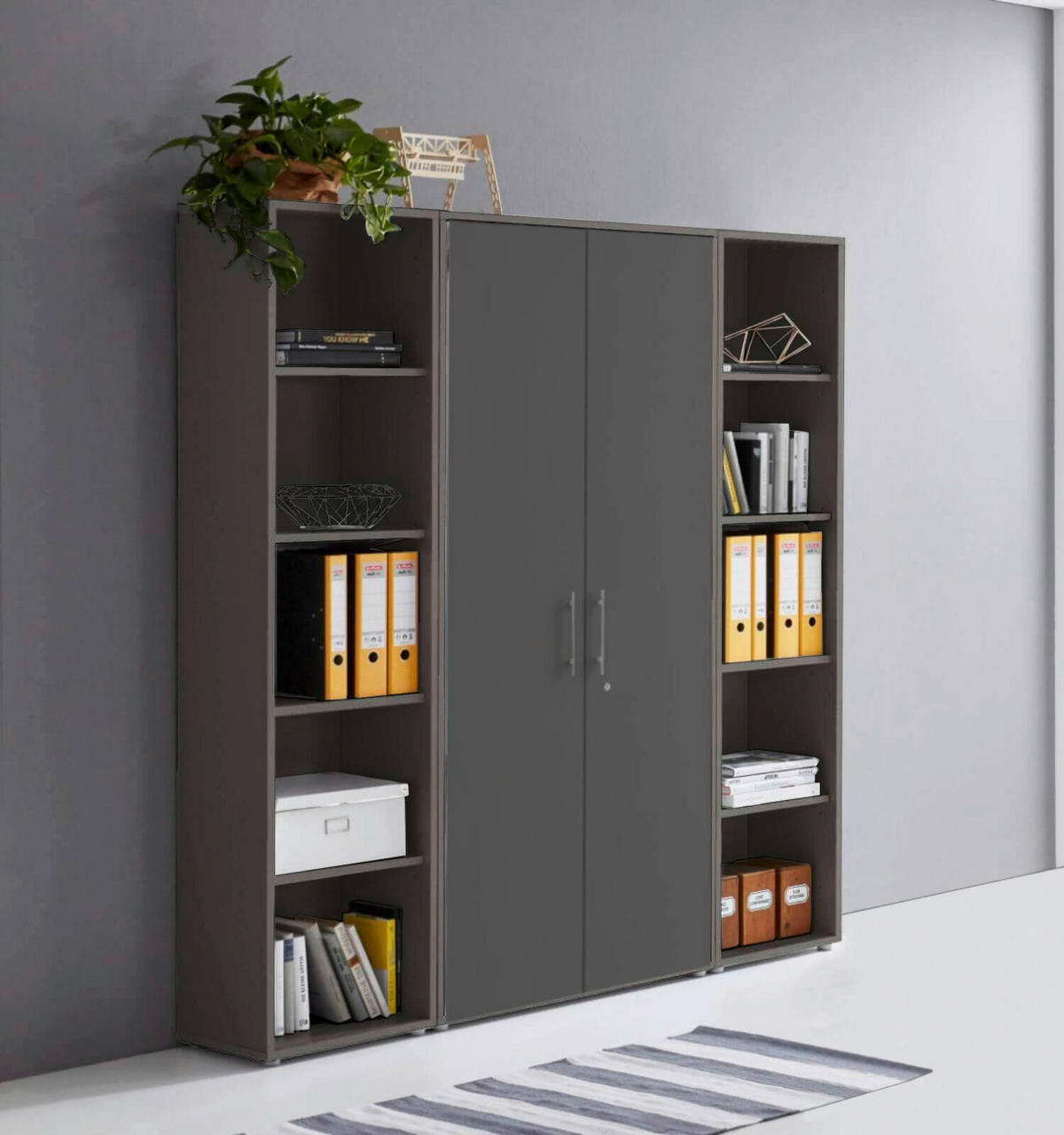 AKTENSCHRANK 172,6/185,6/33 cm  - Anthrazit, MODERN, Holzwerkstoff (172,6/185,6/33cm) - MID.YOU