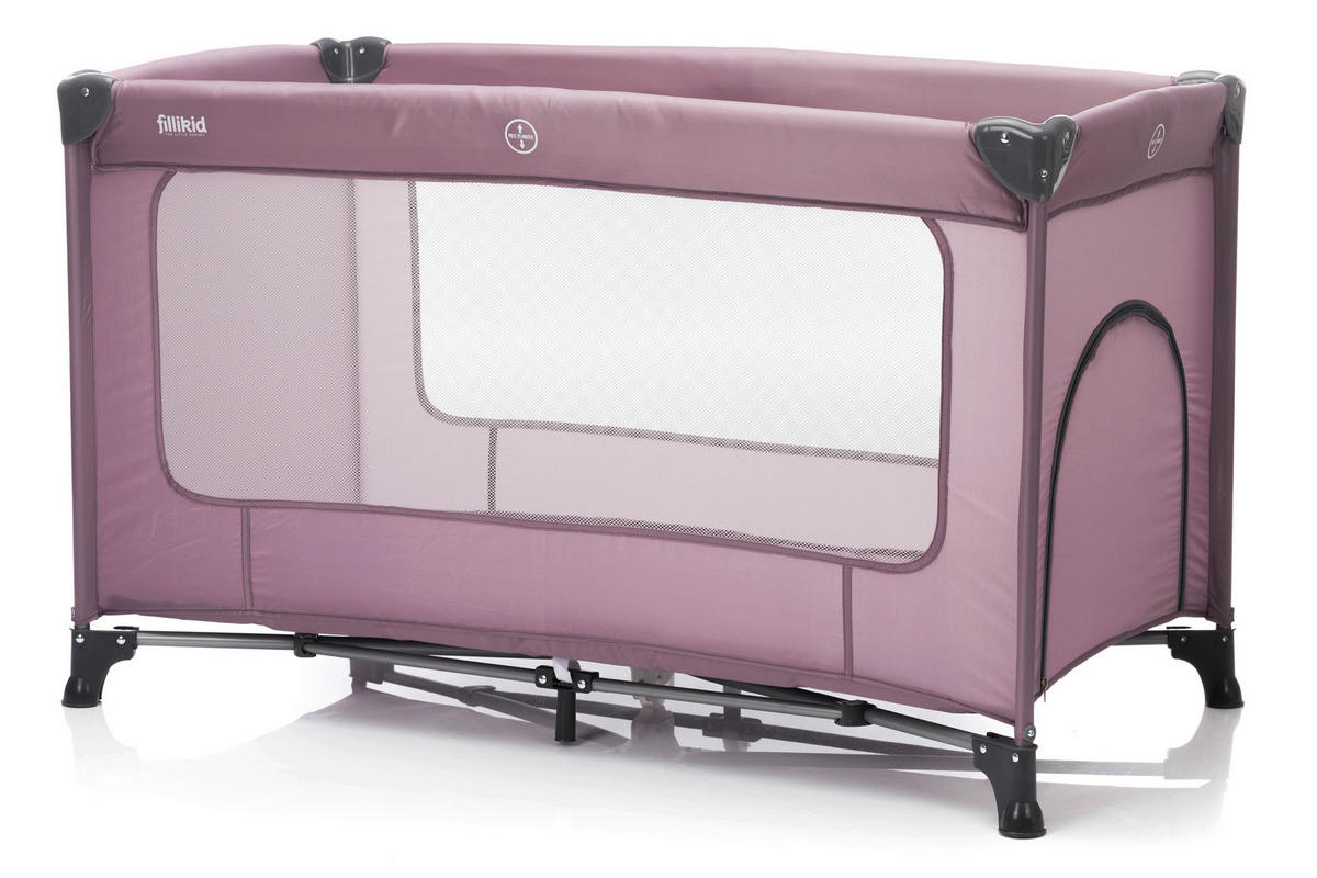 CESTOVNÁ POSTIEĽKA   - bobuľová, Basics, kov/textil (120/60cm) - Fillikid