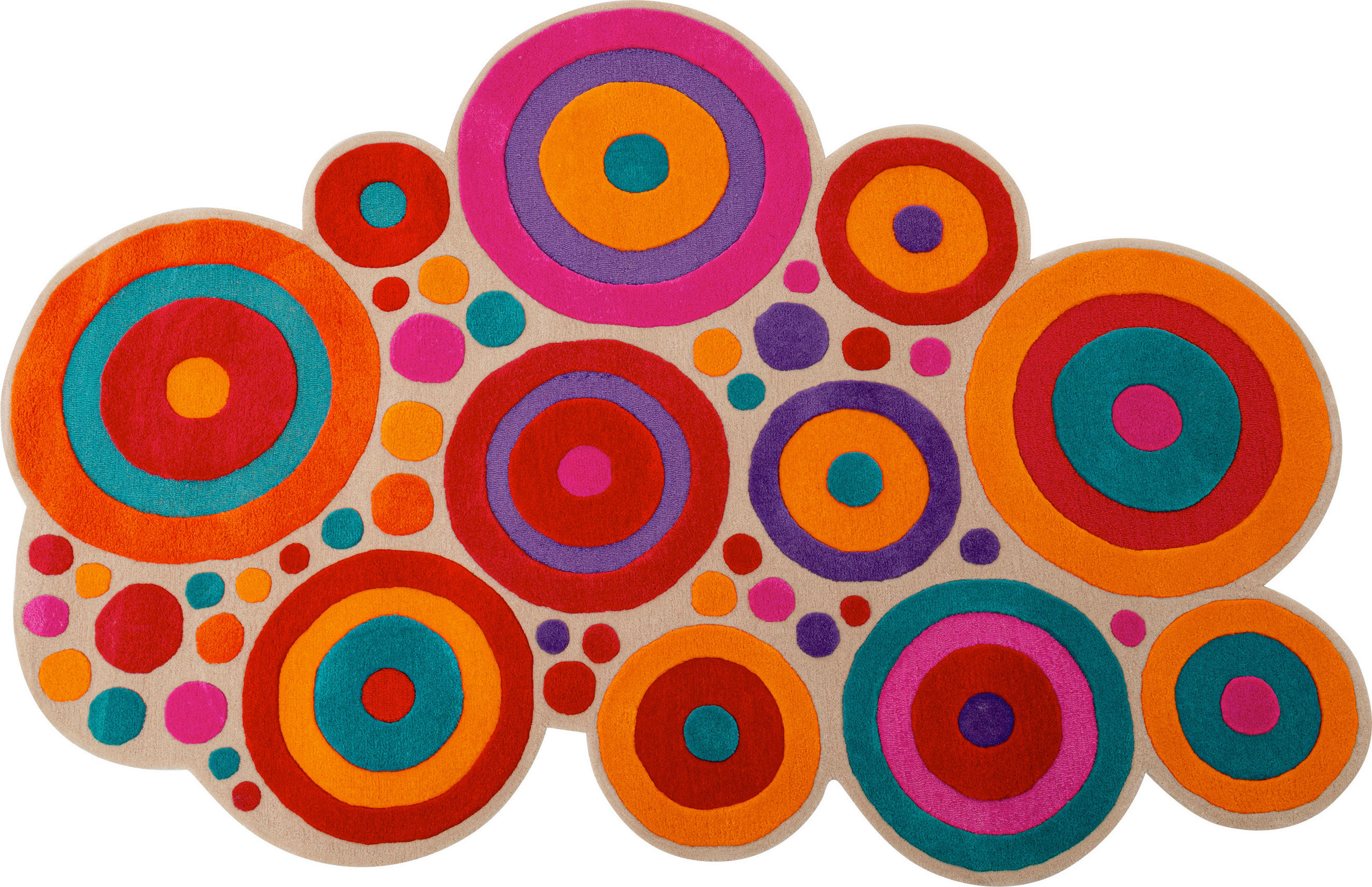 TEPPICH 170/240 cm Blau, Multicolor, Orange, Rosa, Rot, Limette  - Blau/Rot, Design, Kunststoff/Textil (170/240cm) - Kare-Design