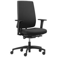 DREHSTUHL Netzbespannung, Flachgewebe Schwarz  - Schwarz, Design, Kunststoff/Textil (72/98 - 109/72cm) - Dauphin