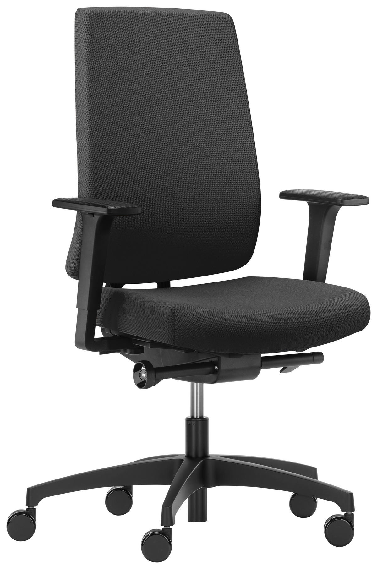 DREHSTUHL Netzbespannung, Flachgewebe Schwarz  - Schwarz, Design, Kunststoff/Textil (72/98 - 109/72cm) - Dauphin