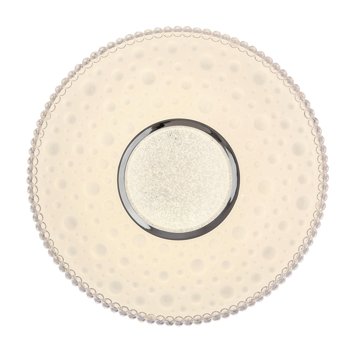 LED-TAKLAMPA Bubbles 38/38/7 cm  - vit/kromfärg, Klassisk, metall/plast (38/38/7cm)