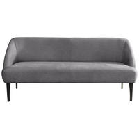 SITZBANK 217/85/72 cm Webstoff Dunkelgrau Metall  - Dunkelgrau/Schwarz, KONVENTIONELL, Textil/Metall (217/85/72cm) - Moderano
