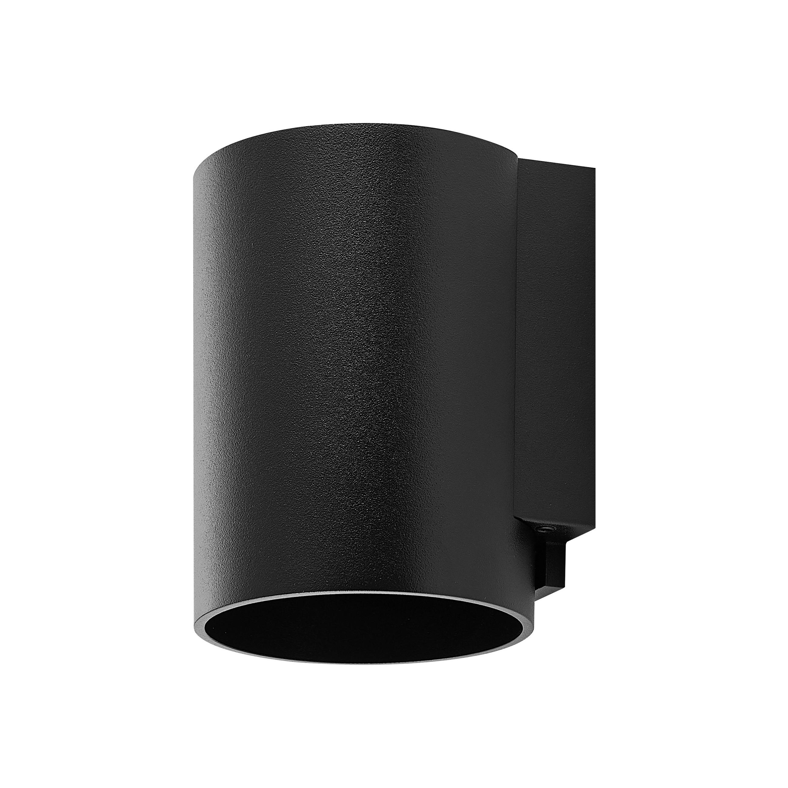 AUßENWANDLEUCHTE Can 8/8/11 cm - Schwarz, Design, Metall (8/8/11cm)