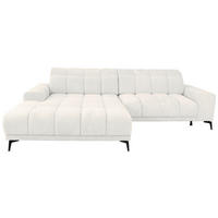 ECKSOFA inkl.Funktionen Beige Chenille  - Beige/Schwarz, MODERN, Textil/Metall (195/300cm) - Xora