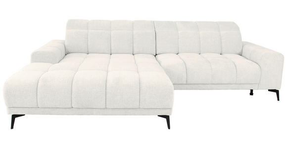 ECKSOFA inkl.Funktionen Beige Chenille  - Beige/Schwarz, MODERN, Textil/Metall (195/300cm) - Xora