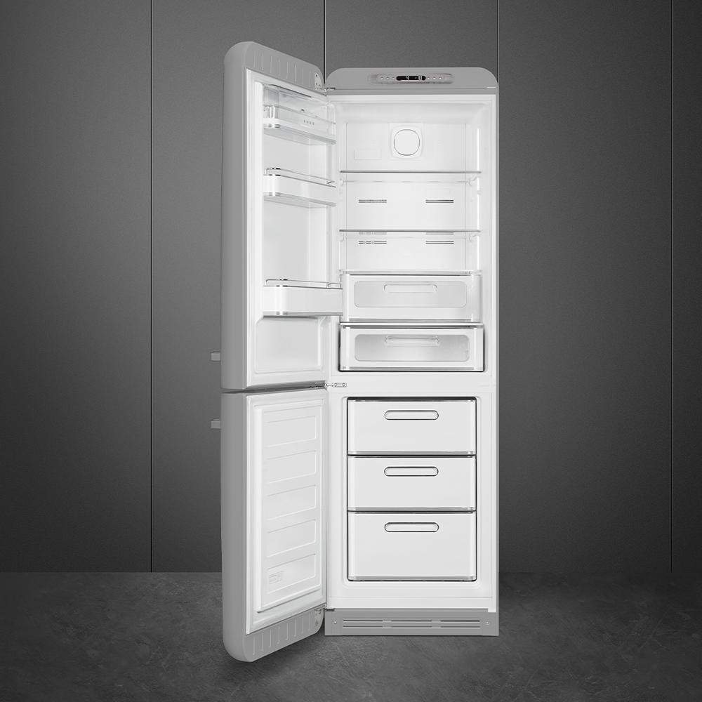 KÜHL-GEFRIER-KOMBINATION 60/196,8/72,8 cm FAB32LSV5  - Silberfarben, Basics, Metall (60/196,8/72,8cm) - SMEG