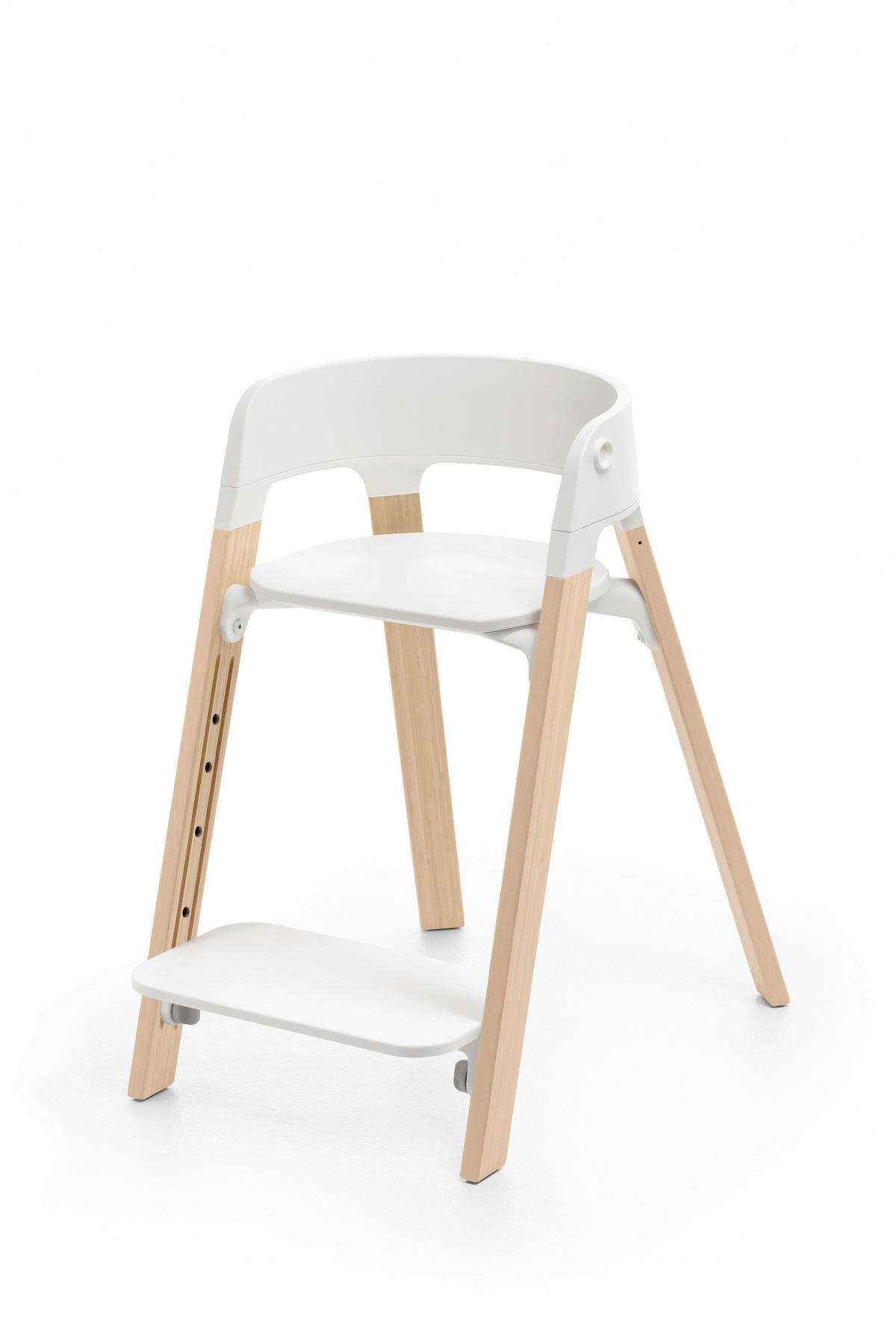 SET ZA STOLČEK ZA HRANJENJE  Steps Bundle  86/74/48 cm         bela  - bela, Basics, les (86/74/48cm) - Stokke