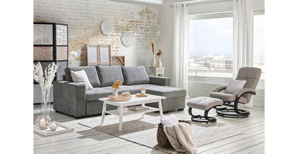 ECKSOFA  in Velours Braun  244/157 cm  - Schwarz/Braun, Design, Kunststoff/Textil (244/157cm) - Carryhome