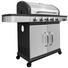 BBQ GASGRILLER GS5 - Silberfarben/Schwarz, KONVENTIONELL, Metall (144/59/112cm) BBQ GASGRILLER GS5 - Silberfarben/Schwarz, KONVENTIONELL, Metall (144/59/112cm)