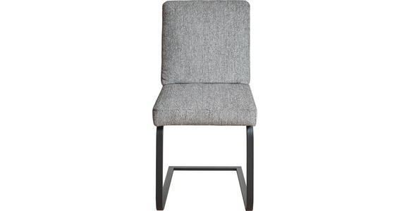 SCHWINGSTUHL  in Stahl Chenille  - Schwarz/Grau, Design, Textil/Metall (46/92/60cm) - Dieter Knoll