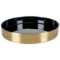 LJUSFAT  - svart/guldfärgad, Trend, metall (15,5/2cm) - Ambia Home