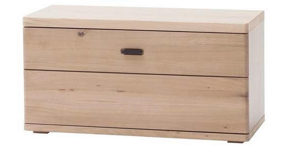 GARDEROBENBANK  in 90/47/37 cm  - Eichefarben/Schwarz, Natur, Holz/Holzwerkstoff (90/47/37cm) - Linea Natura