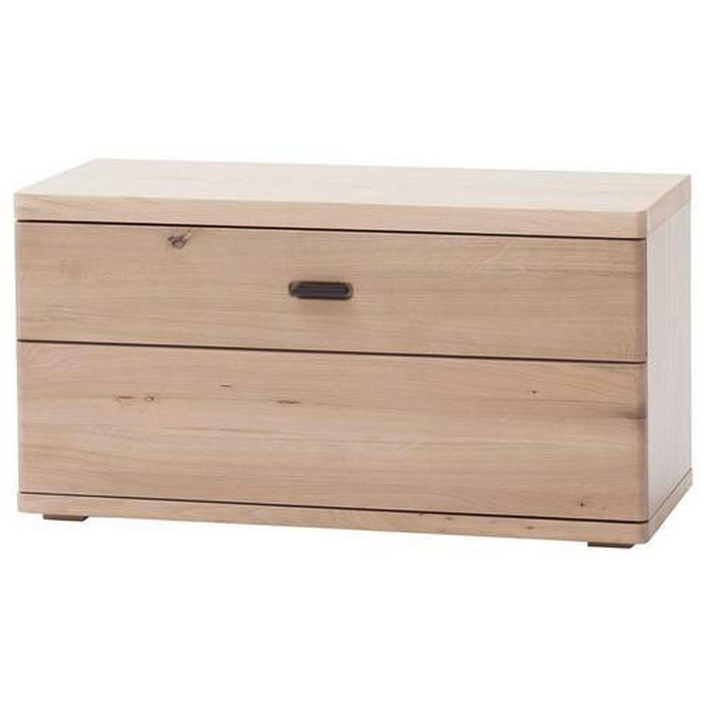 Thumbnail - Linea Natura Garderobenbank, Eiche, Metall, Eiche, furniert, massiv, 2-Sitzer, 90x47x37 cm, erweiterbar, Garderobe, Gard...