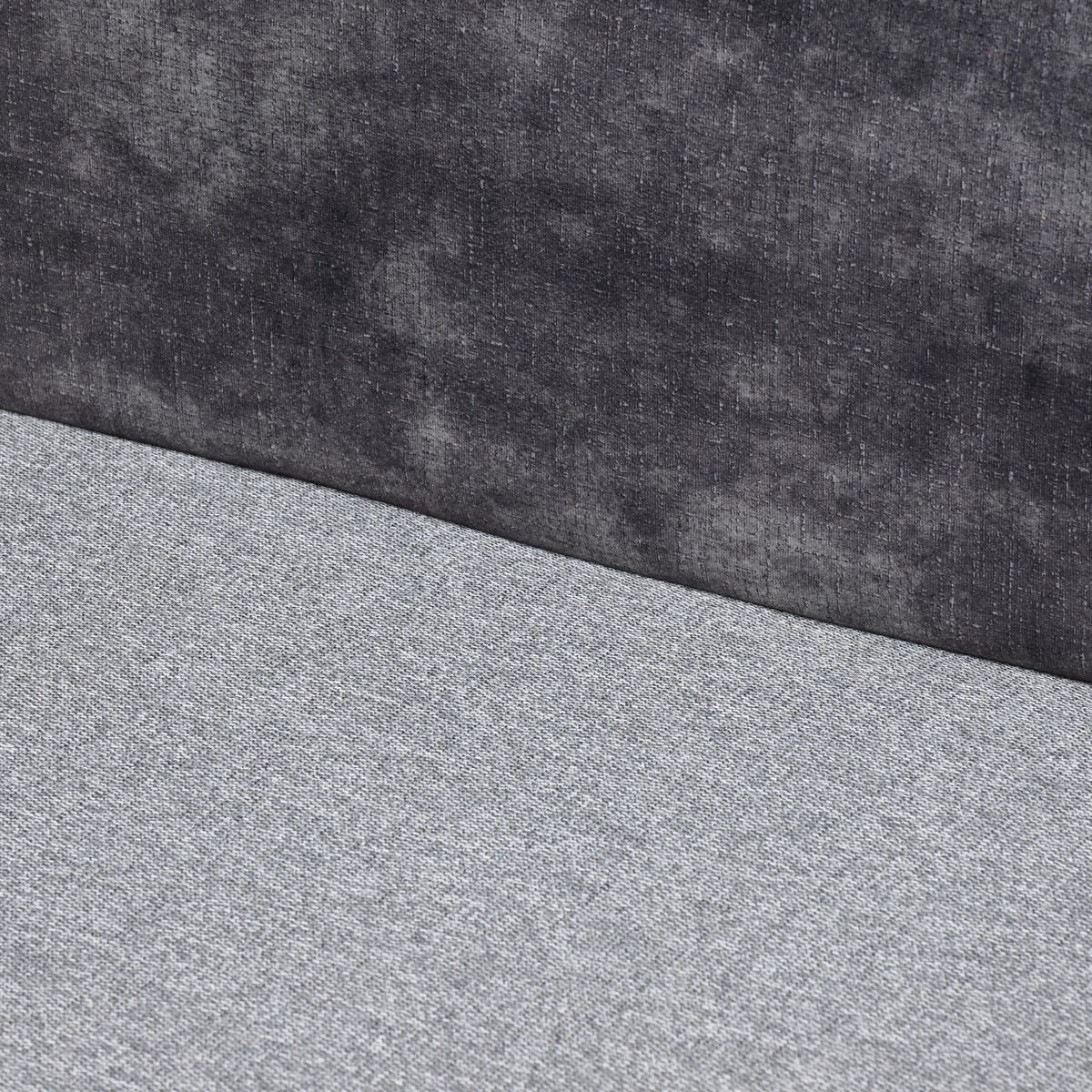 ECKBANK Holz, Metall, Textil Dunkelgrau  - Dunkelgrau/Schwarz, Konventionell, Holz/Textil (205/155cm) - MID.YOU