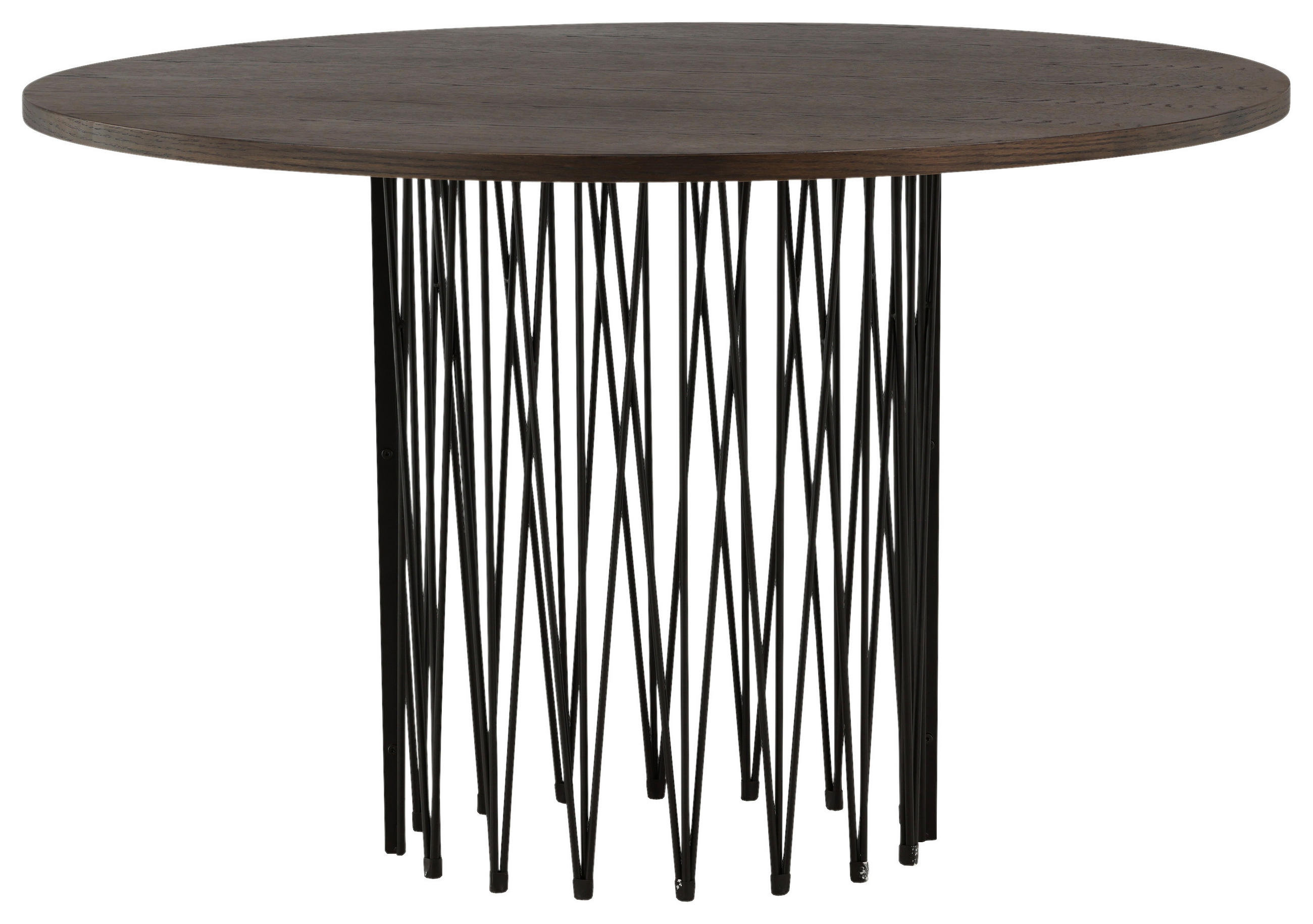 MATBORD i metall, trämaterial 120/120/74 cm   - svart/mörkbrun, Design, metall/trämaterial (120/120/74cm) - Livetastic