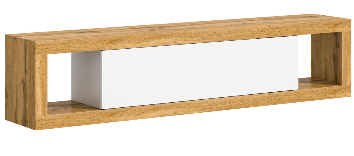 LOWBOARD  in 180/39/30 cm  - Eiche Wotan/Weiß, Design, Holzwerkstoff (180/39/30cm) - MID.YOU