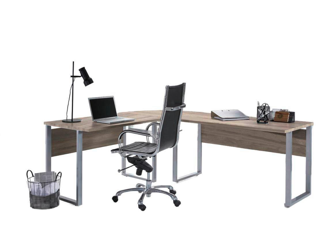 Mid.you Eckschreibtisch Office Edition Sonoma Eiche 77x177-205x205-177 cm