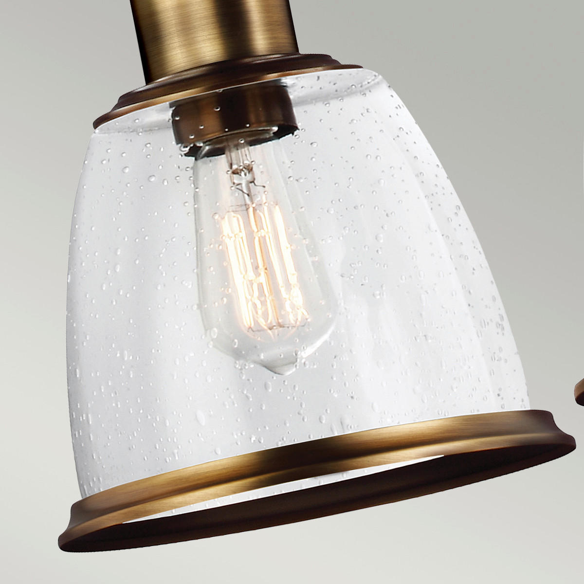 KRONLEUCHTER 58/24/91 cm    - Messingfarben, Basics, Glas/Metall (58/24/91cm) - Elstead Lighting